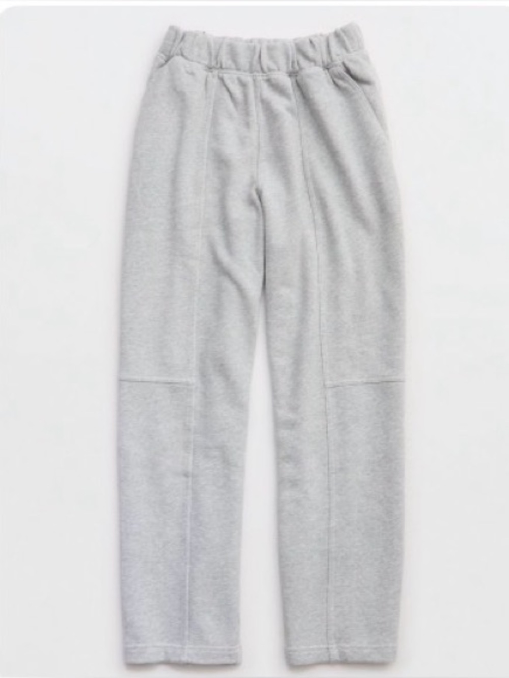 aerie Light Grey Elastic-Waist Joggers